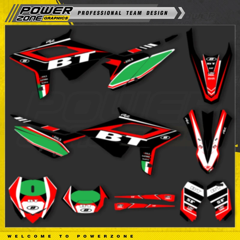 Комплект наклеек и PowerZone Custom Team для BETA 2020 2021 2022 RR RR-S 125 200 250 300RR 350 390 430 480 RX 06