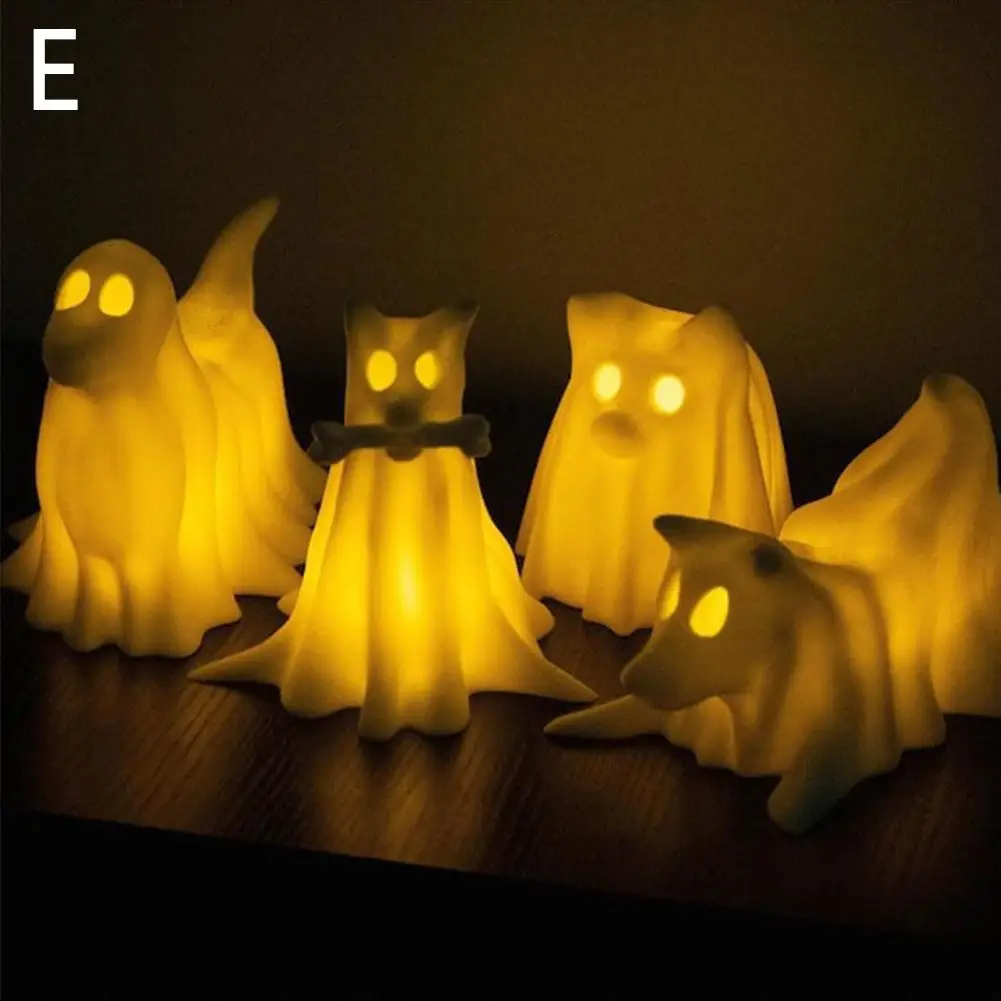 Светящийся призрак собака-призрак собаки с фонариками искусственное освещение