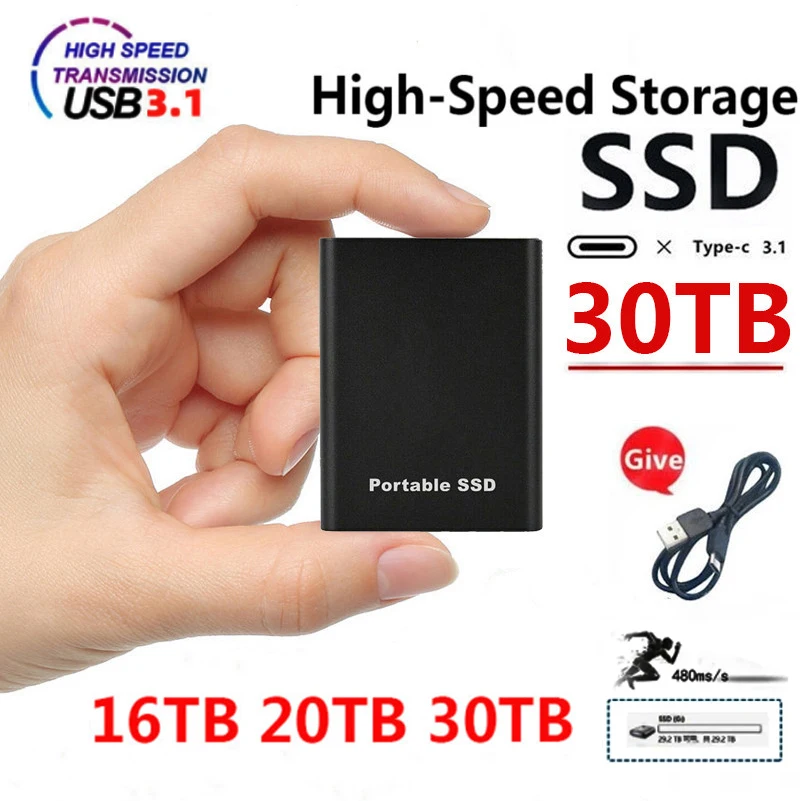 

Portable SSD HDD 500GB 1TB 2TB External Hard Drive 2TB 4TB Solid State Drives 500GB Hard Disk USB 3.1 4TB SSD For Laptop