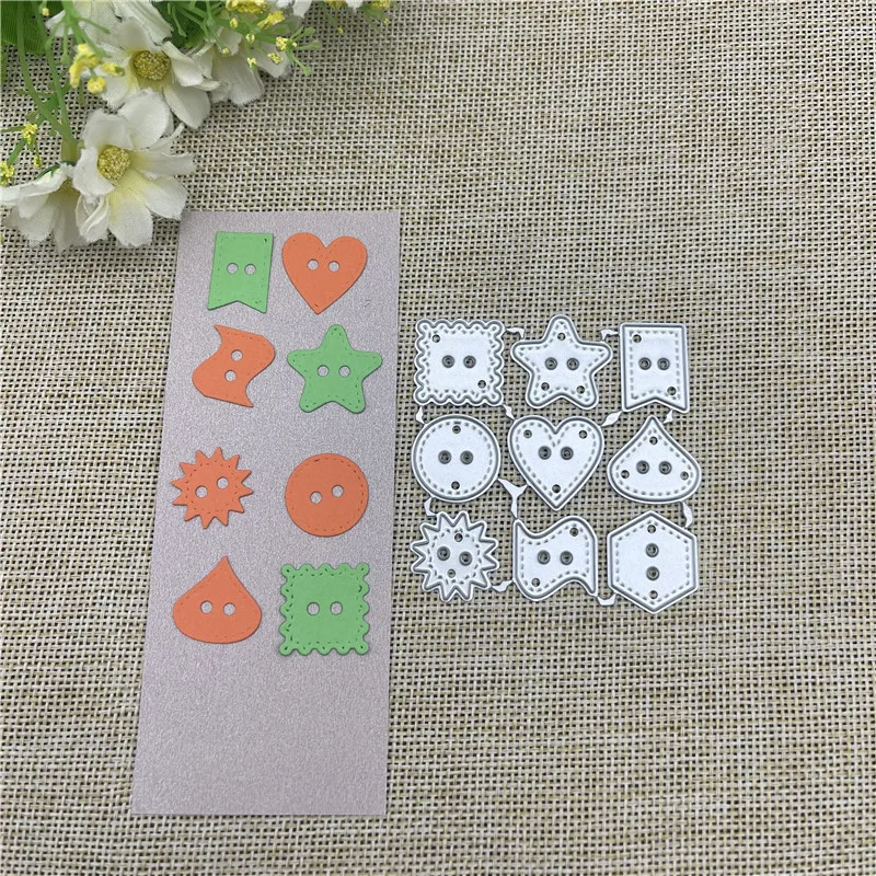 

Lace button Metal cutting dies mold Round hole label tag Scrapbook paper craft knife mould blade punch stencils dies
