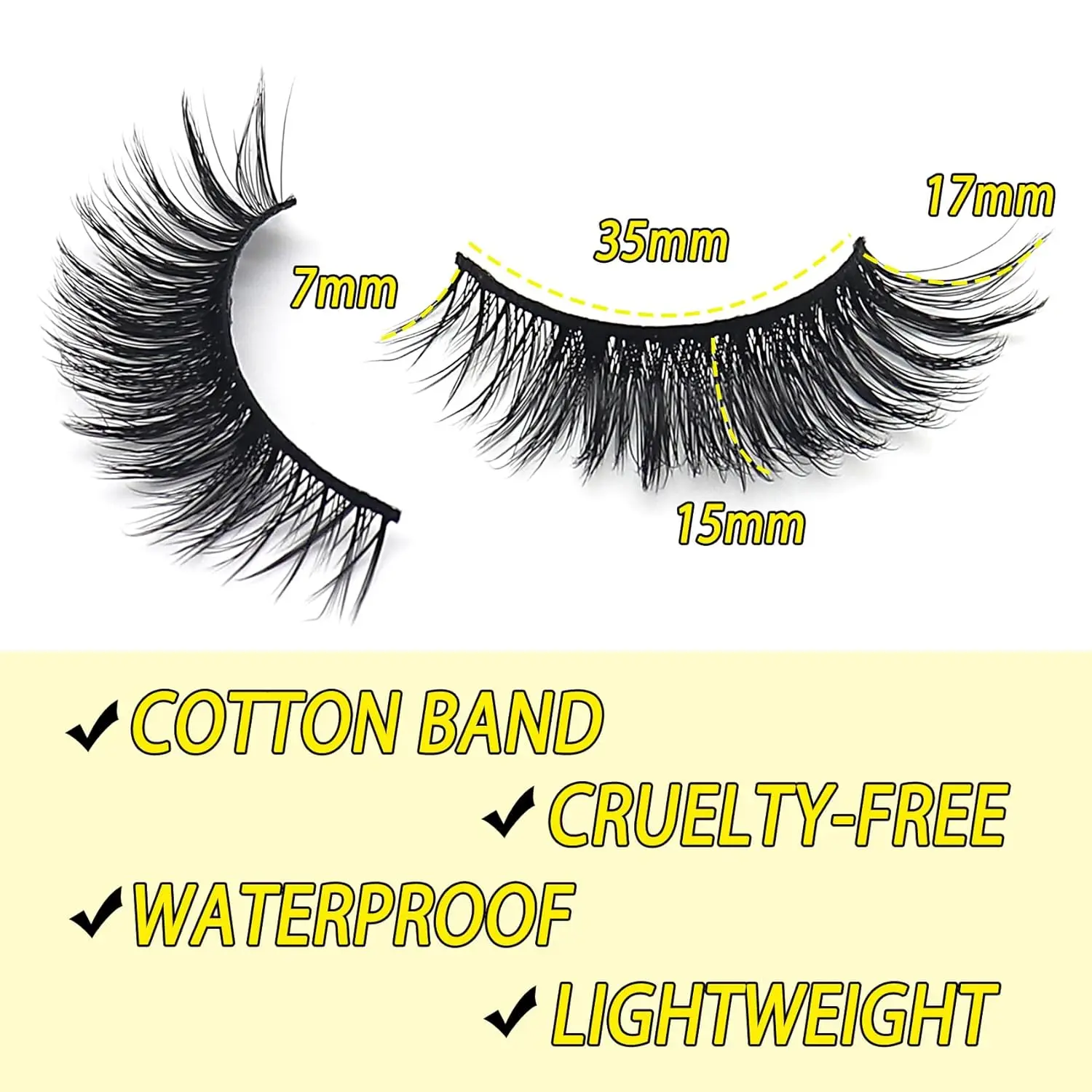 Женские Полоски Для Ресниц Из Искусственной Кожи Естественная Имитация Без Клея