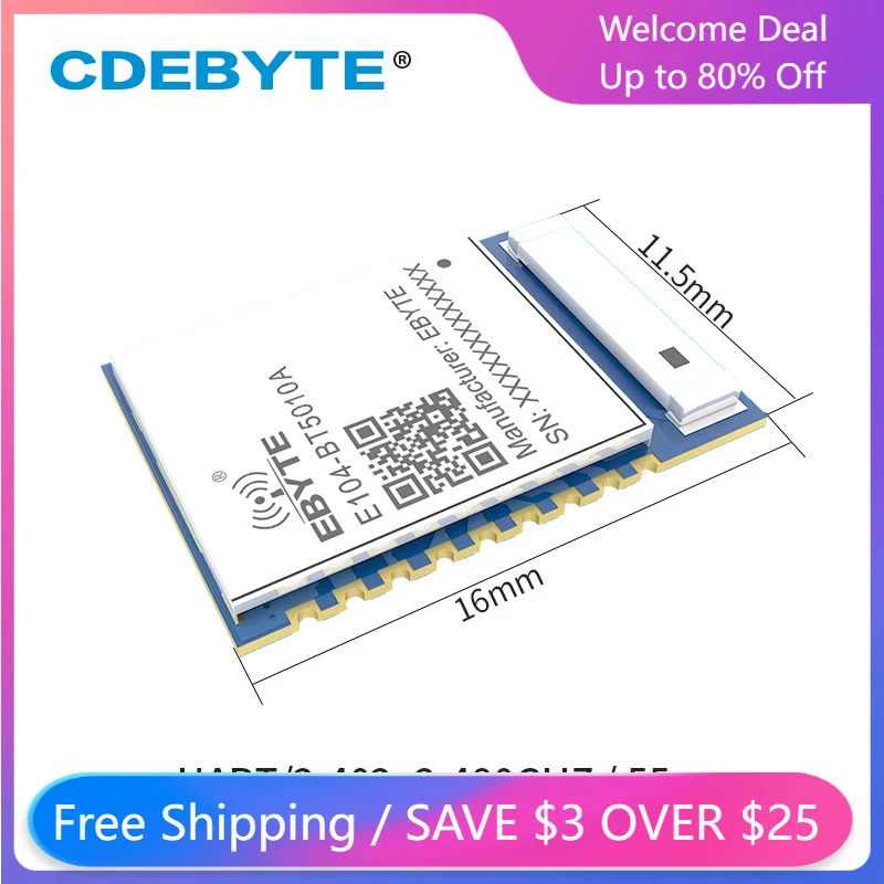 NRF52810 BLE5.0 Bluetooth модуль 2,4 ГГц IoT трансивер UART маломощный IBeacon, керамический ресивер