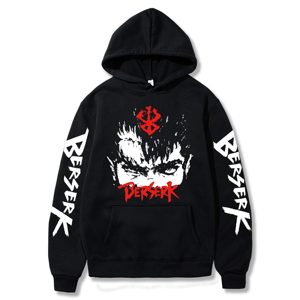 

2022 Print Anime Hoodie Berserk Harajuku Guts Eyes Manga Hoodies Sweatshirt Graphic Sweatshirt Fashion Fall Men's Hoodie