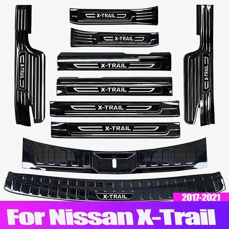 

Модифицированные автомобильные педали для Nissan X-Trail 2017-2021 порог из нержавеющей стали, автомобильные принадлежности, аргураторные автомобильные аксессуары