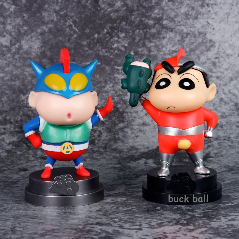 

Аниме фигурки Crayon Shin-chan, 12 см, кавайная экшн-фигурка справедливости, модель ПВХ, кукла, коллекционное украшение, подарки для детей