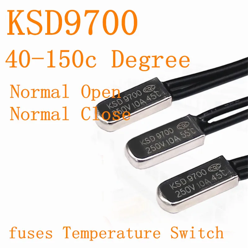 Термостат KSD9700 5A 250V NO NC, термозащитные предохранители, температурный переключатель 40C 45C 50C 60C 70C 80C 90C 100C, 40C-150C Термостат KSD9700 5A 250V NO NC, термозащитные предохранители, температурный переключатель 40C 45C 50C 60C 70C 80C 90C 100C, 40C-150C