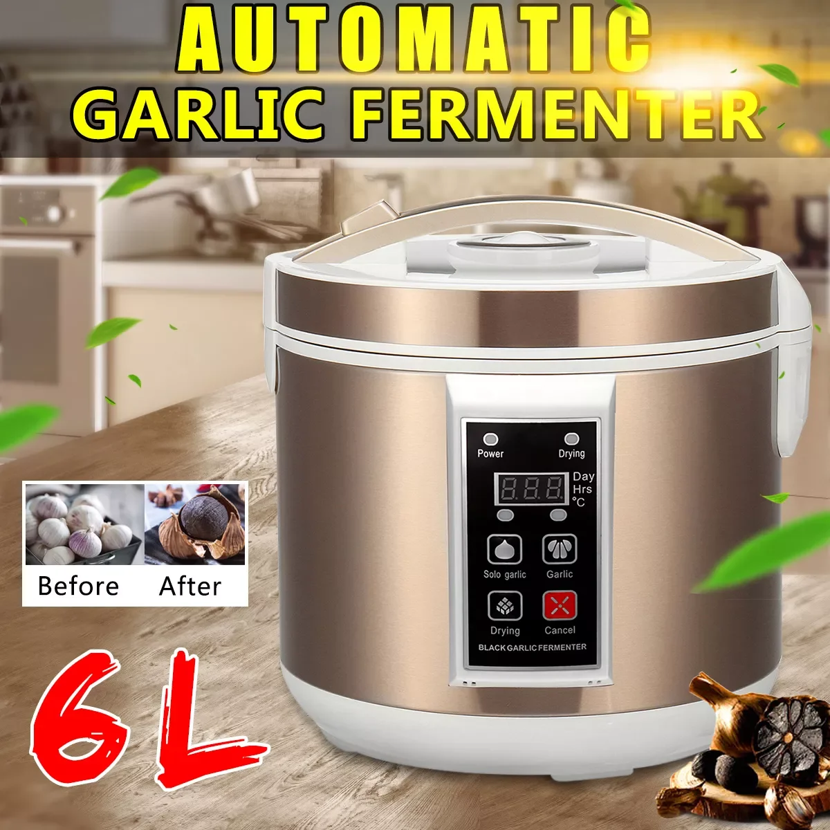 

Автоматический ферментатор чеснока, 6 л, домашняя кухня «сделай сам», горшок для Zymolysis, домашняя ферментационная машина для ЕС/США/Австралии,...