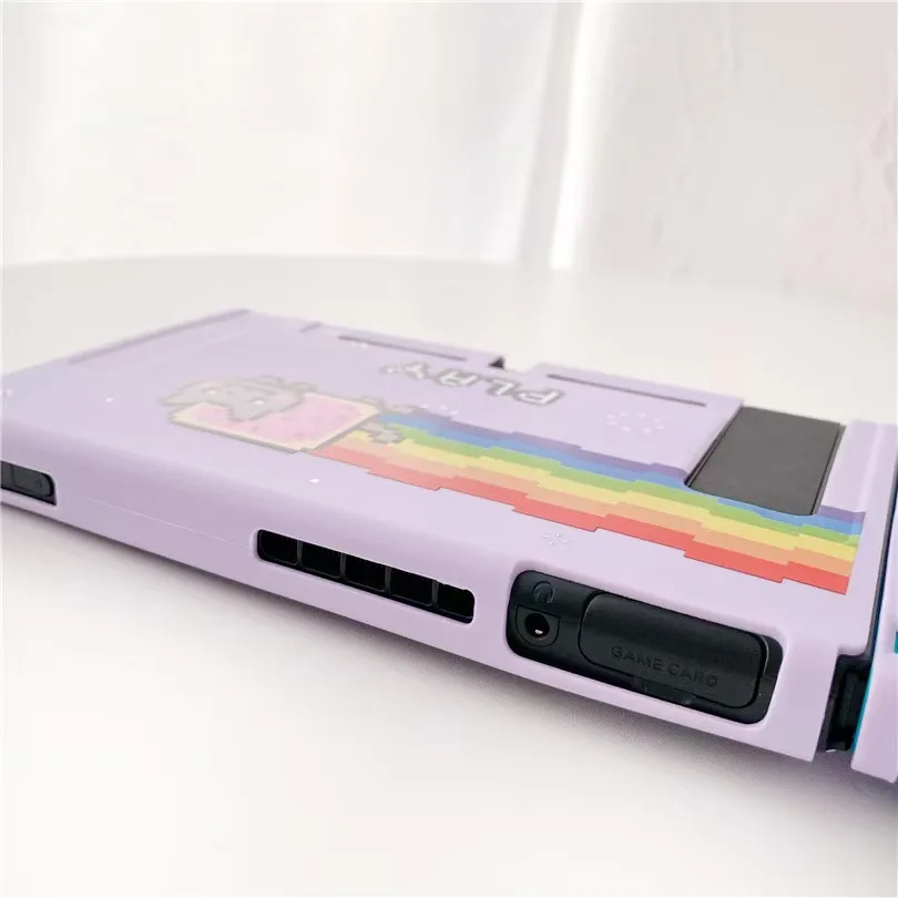 Симпатичный защитный чехол Nyan Cat Rainbow для Nintendo Switch, тонкий чехол из мягкого ТПУ для консоли Nintendo Switch, игровые аксессуары NS (art.: 3920da4e4e8db) - 3920da4e4e8db