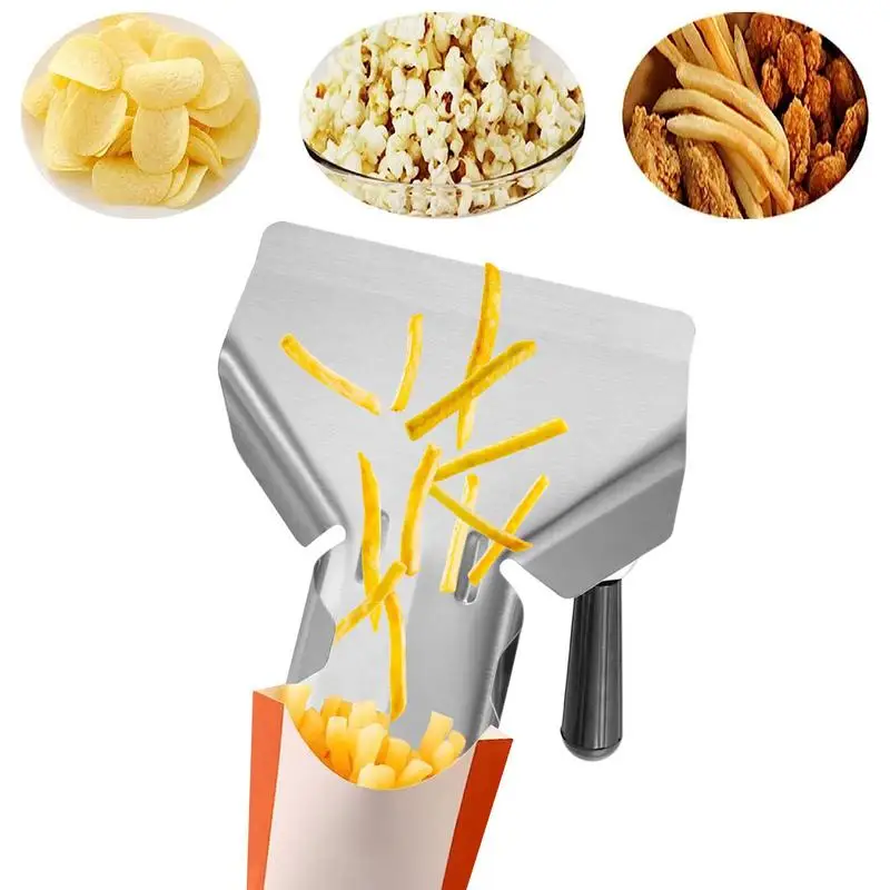 

Popcorn Scoop French Fries Shovels Great Utility Serving Spoons For Snacks Commercial French Fry Bagger Dippers Kitchen Tools