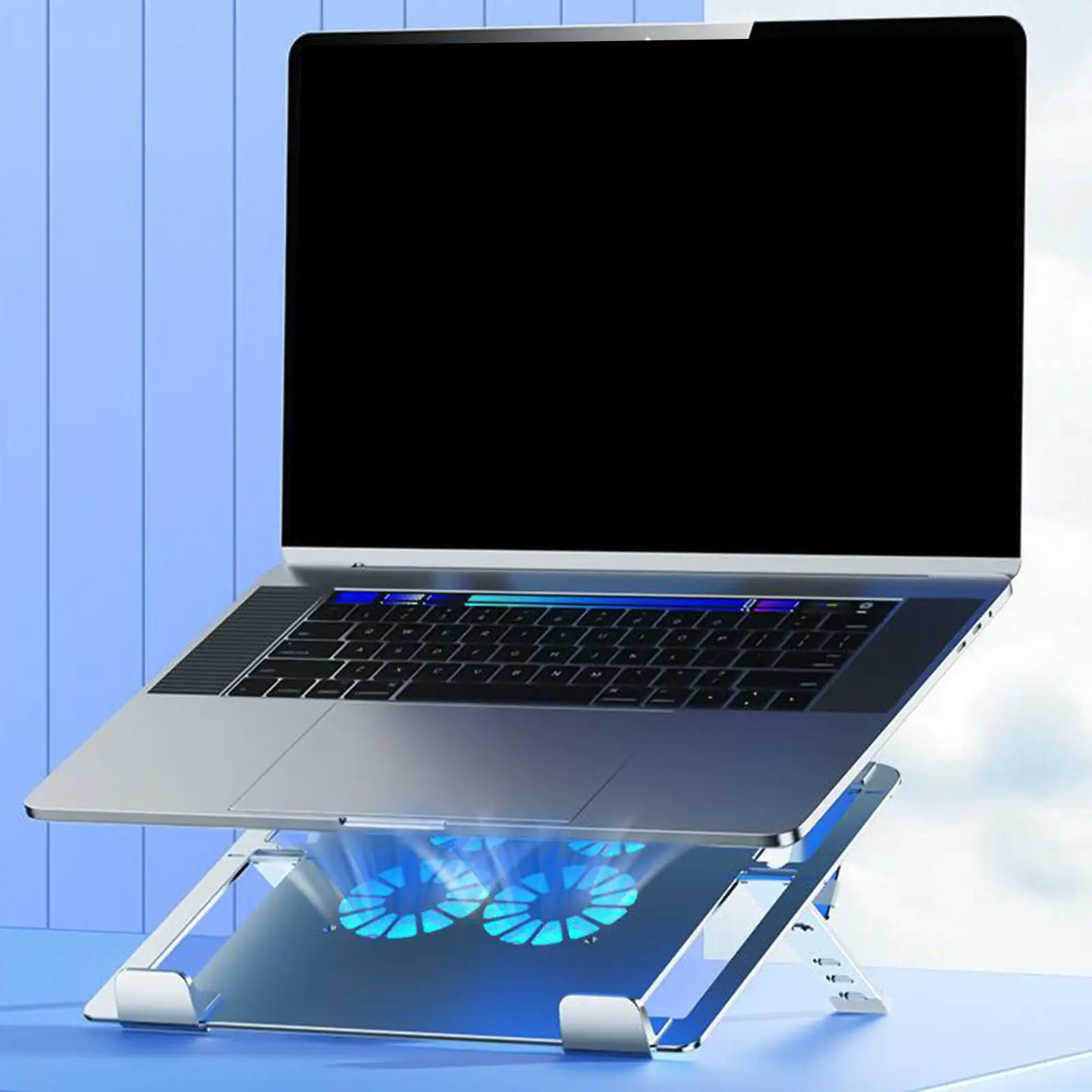 

Laptop Stand with Cooling Fan Notebook Riser Laptop Mount Cooler with Double USB Port Computer Stand Lightweight for Computer