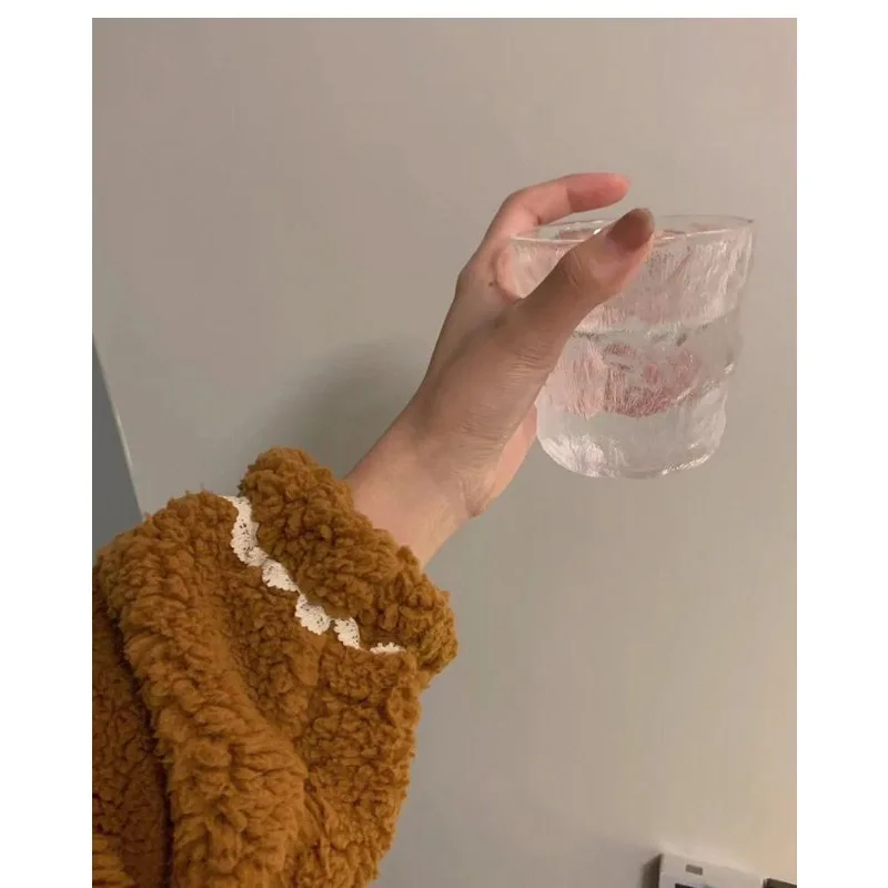 Девочьи милые кружевные пижамы из кораллового флиса женские зимние стильные