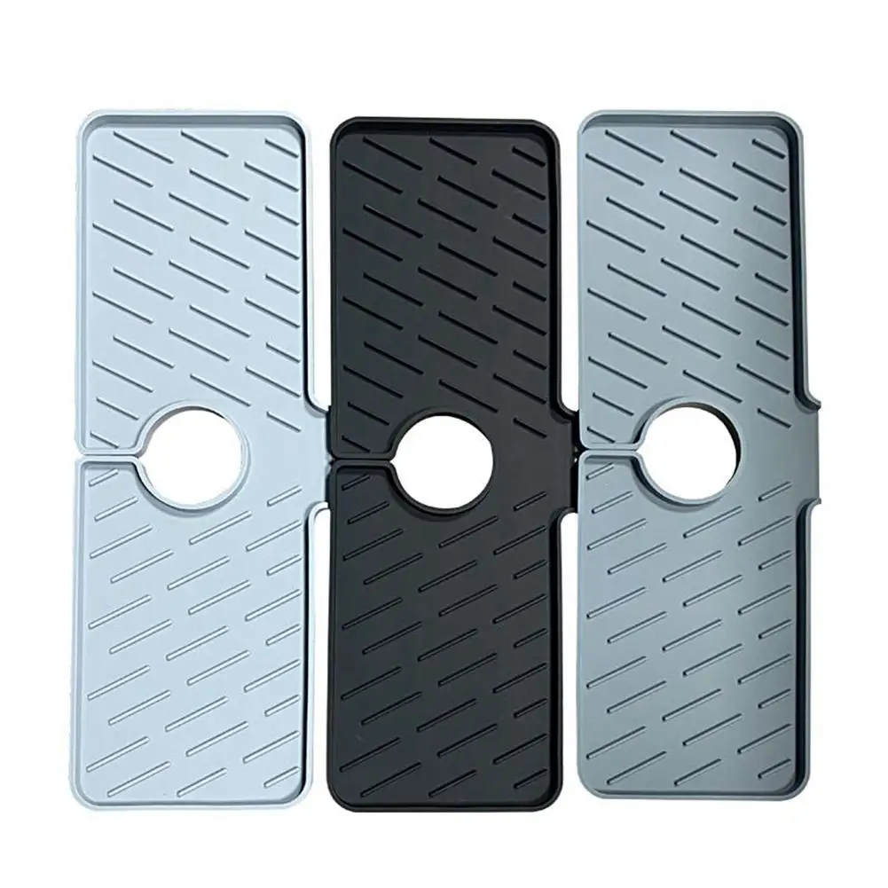 

Faucet Drain Pad High Toughness Waterproof Silicone Faucet Splash-proof Mat Drip Absorbent Pad Kitchen Supplies Faucet Splash Ma