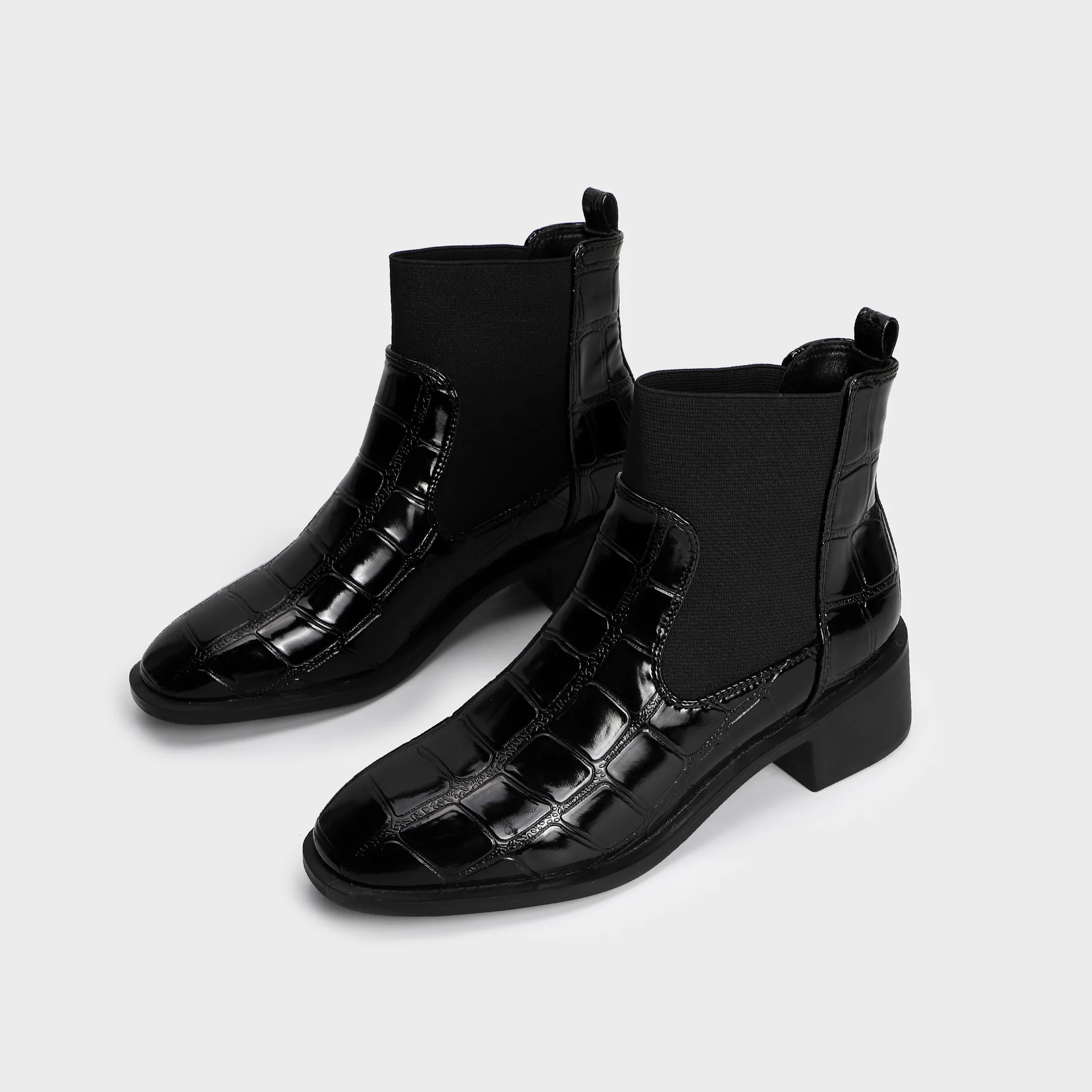 

Женские резиновые сапоги до середины икры, черные ботинки с круглым носком, без застежки, обувь для дождя, для зимы, 2022