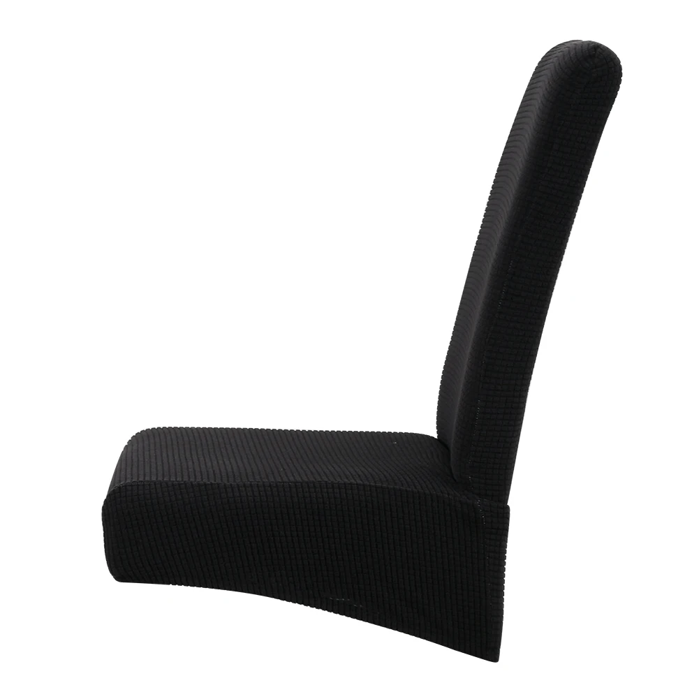 

Navy Blue Knitted Elastic Chair Cover with Wide Scope of Application Simplicity Protector Banquet Party Stretch Slipcovers