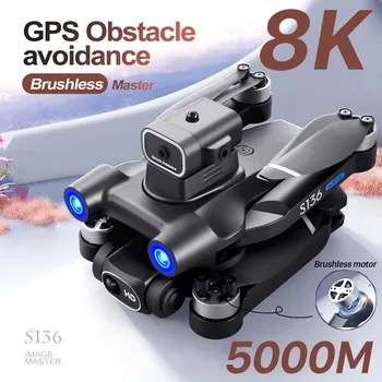 TOSR S136 4K HD Dual Camera Drone Professional Laser Obstacle Avoidance Helicopter GPS Brushless Foldable Quadcopter Toy Gifts 1