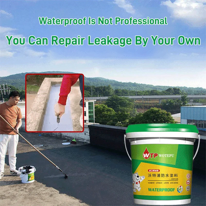 

1kg Waterproof Invisible Paste Sealant Mighty Paste Polyurethane Glue with Brush Adhesive Repair Glue for Roof Repair Super Glue