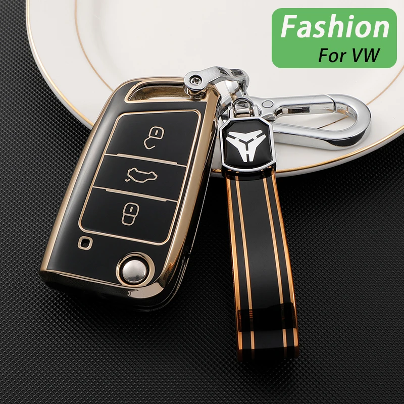 

Чехол для автомобильного ключа из ТПУ для VW Volkswagen MK7 Golf 7 Tiguan MK2 Seat Ibiza Leon FR 2 Ateca Altea Skoda Octavia A7