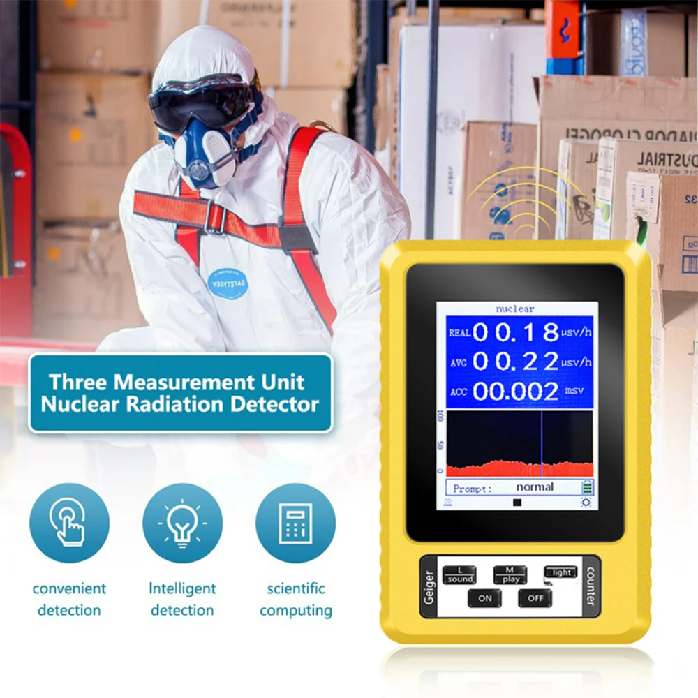 

New BR-9C XR-3 Nucleaire Radiation Detector 2-In-1 Emf Tester Geigerteller Kleur Scherm Persoonlijke Dosimeter Marmer detectoren