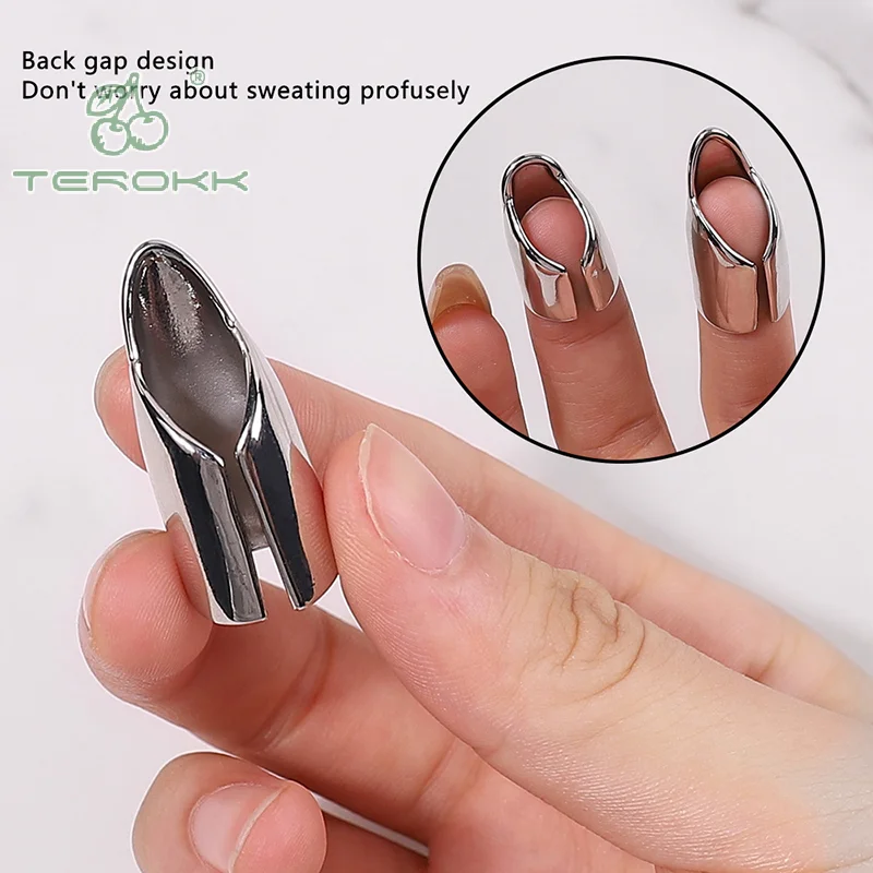 Модное готическое металлическое кольцо для ногтей женщин и девочек защитное в