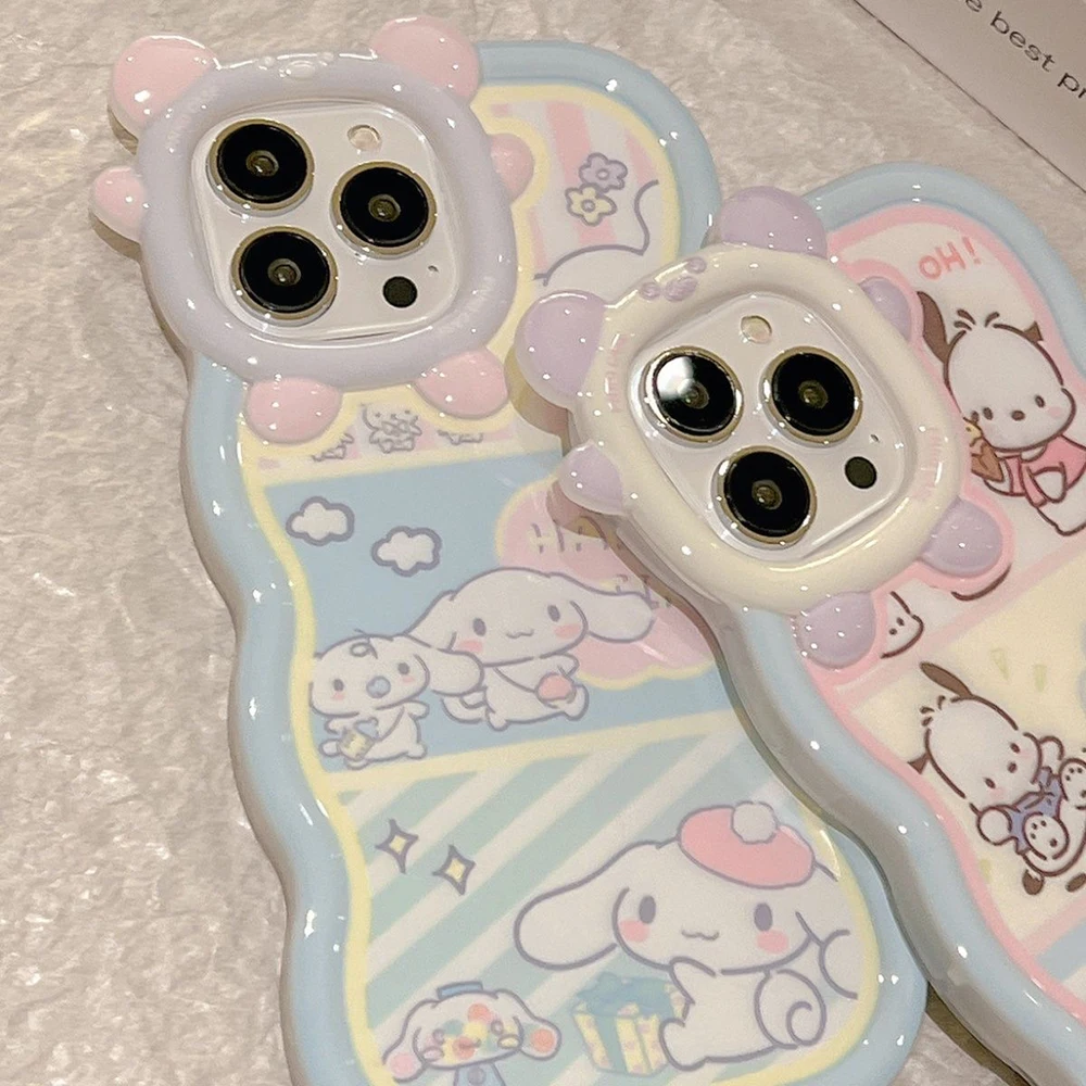 Милый мультяшный чехол Cinnamorolls Pochaccos с бантом Little Monster Lens для OPPO Realme 8 11 Pro Plus C33 C35 C55 4G