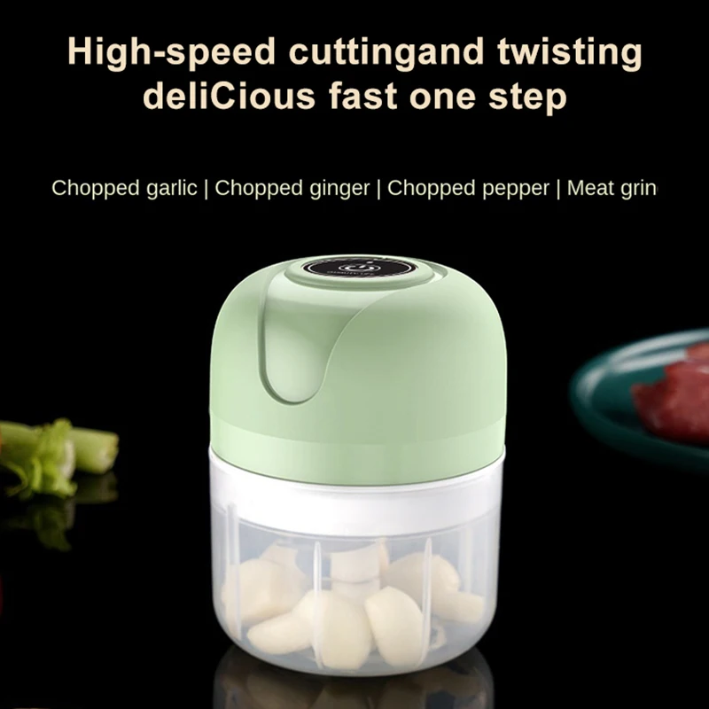 

Mini USB Wireless Grinder Food Chopper 100/250mL Mini Vegetable Chopper USB Charging Vegetable Meat Electric Garlic Masher New