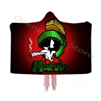 new marvin the martian printed hooded blankets and fancy capes warm and soft flannel throws for adults and kids for all seasons