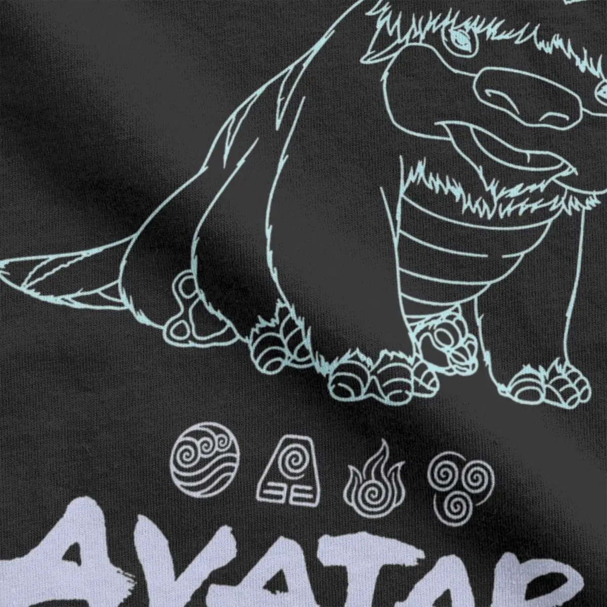 Мужские футболки Avatar-The Last Airbender Appa Line с художественным логотипом для отдыха