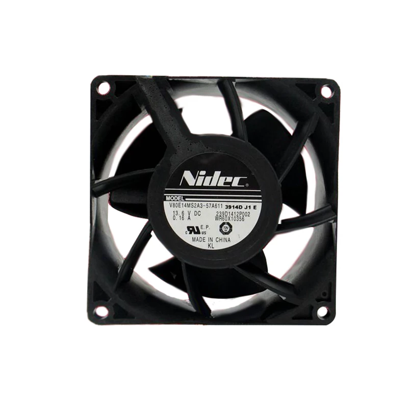 Новинка, охлаждающий вентилятор Nidecc с 4 проводами диаметром 8 см, Φ 8038, 13,6 В, а, гарантия 1 год