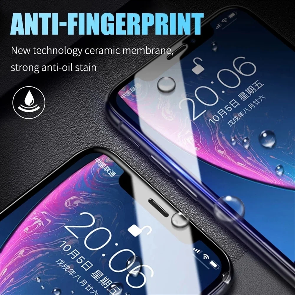 500pcs 100D Ceramic Protective Glass For iPhone 14 13 12 Mini 11 Pro XR XS Max 8 7 Plus SE 2020 Soft Screen Protector PMMA Film