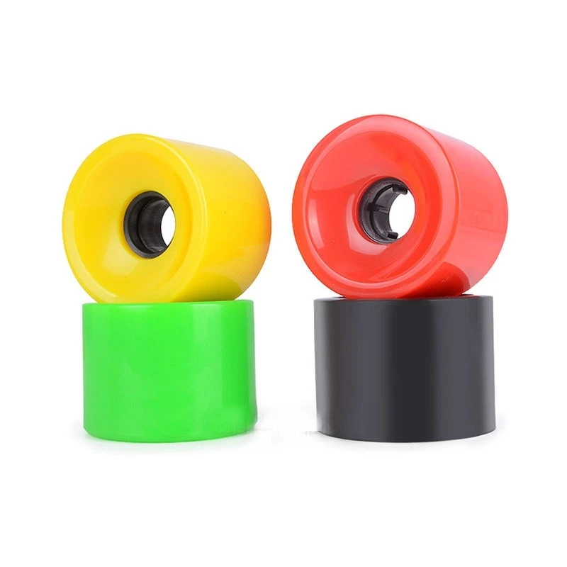 

1 Set Dancing Longboard 4PCS Skateboard Wheels 8Ball Bearings ABEC-9 70X51mm PU 78A 75% Rebound Large Size Wheels