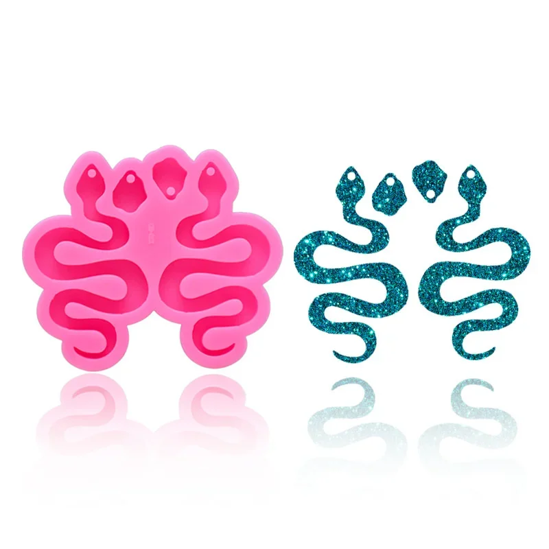 Serpents Silicone Rubber Flexible Food Safe Mold resin clay fondant crafts cake decor etc Two Snakes Polymer Mould