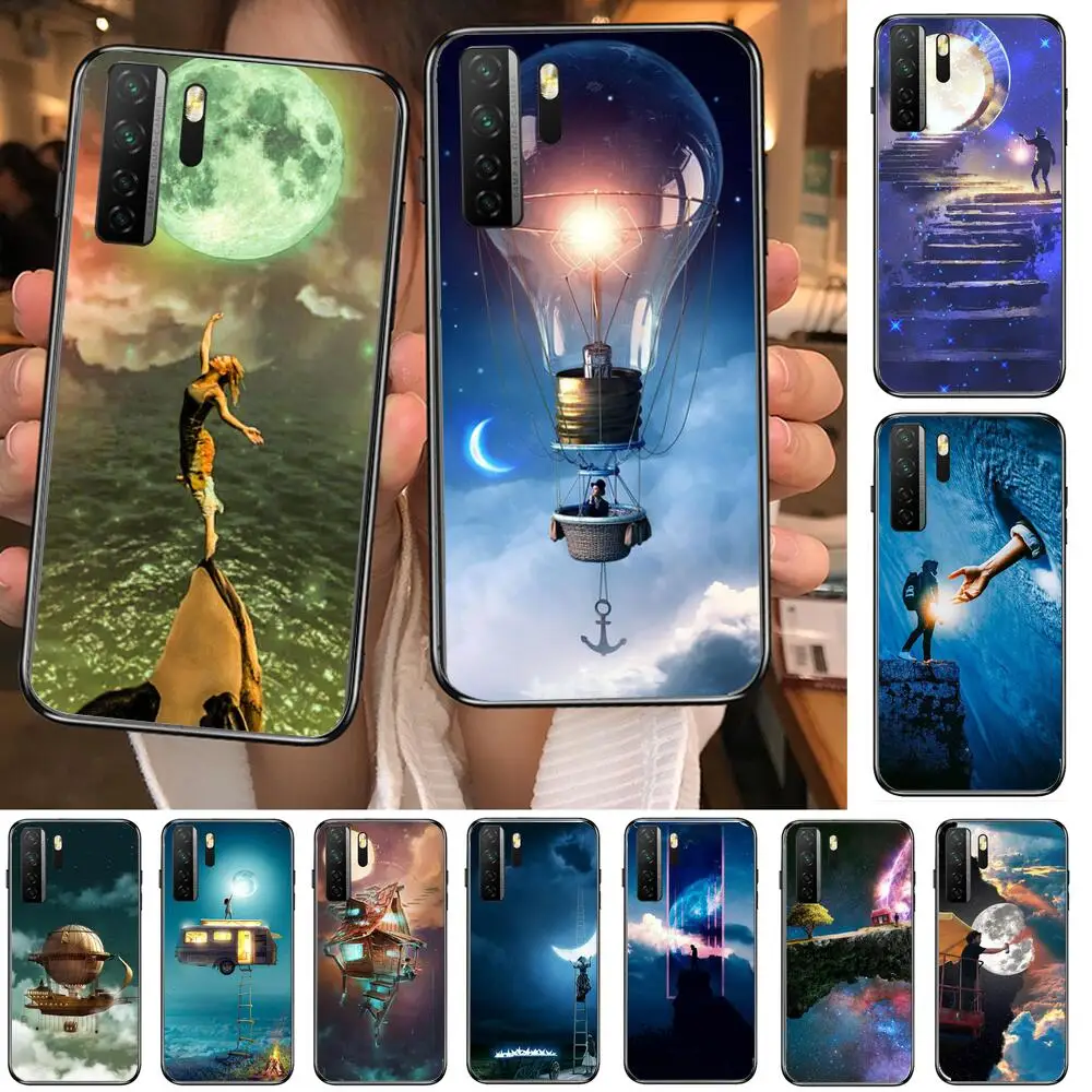 

G-get you a moon Black Soft Cover The Pooh For Huawei Nova 8 7 6 SE 5T 7i 5i 5Z 5 4 4E 3 3i 3E 2i Pro Phone Case cases