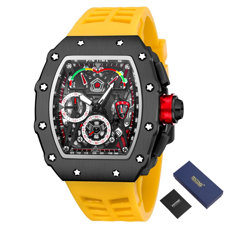 

PINTIME Creative Watch Sport Chronograph Military Mens Watches Top Brand Luxury Casual Clock Reloj Hombre Relogio zegarek meski