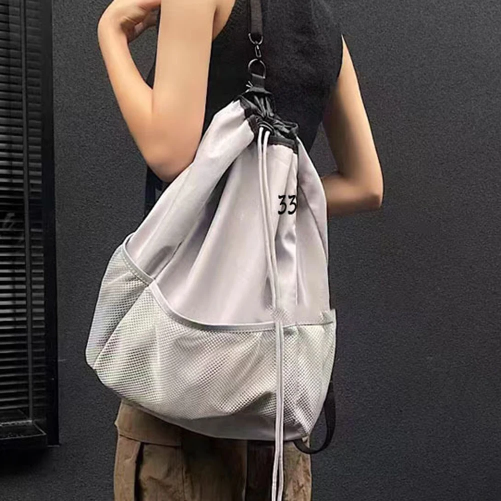 

Fashion Drawstring Mesh Backpacks for Women Nylon Fabric Women Travel Backpack Light Weight Students Bag Leisure Female Bag