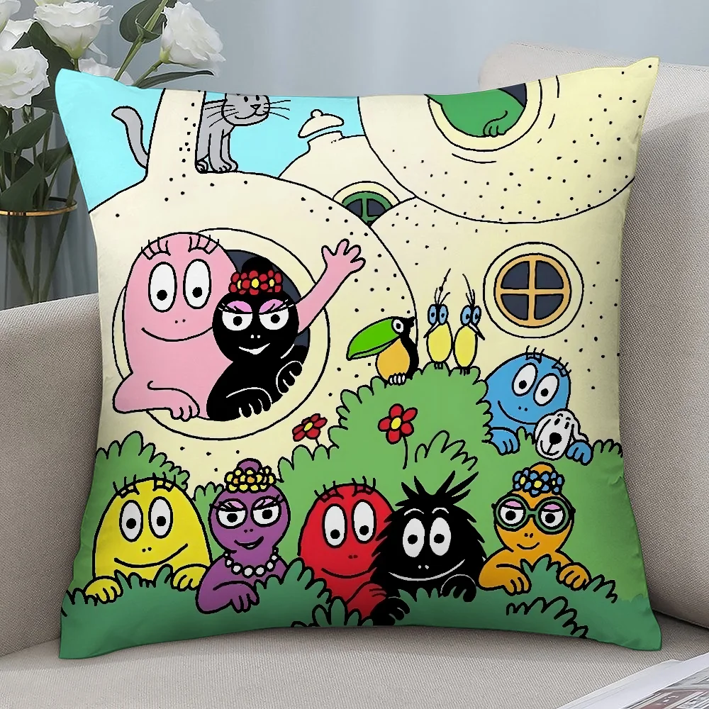 Милая наволочка с рисунком B-BarbapPS короткие плюшевые наволочки декоративный