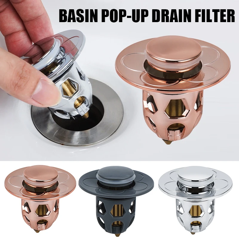 

Universal Washbasin Basin Pop-up Drain Filter Leaking Stopper Drain Filter Kitchen Bathroom Hardware Tool