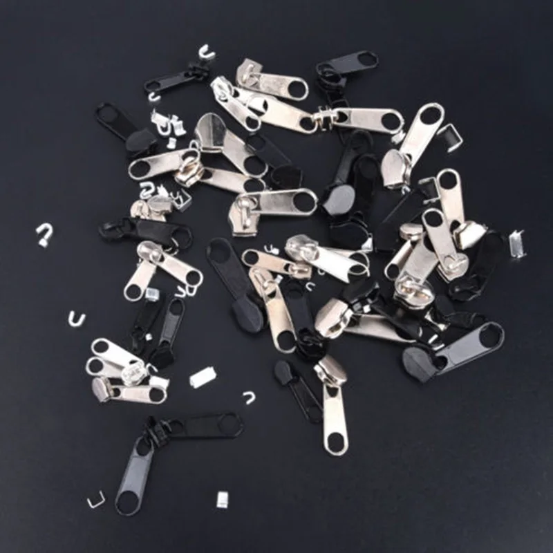 

84pcs Metal Zip Head Sewing Tool Accessories Universal Zipper Case Repair Textile Sewing Kit For Jeans Jackets Coats Skirts