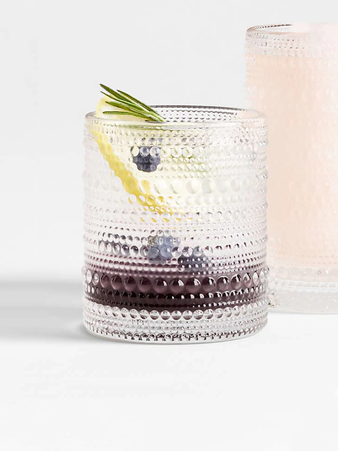 KLP Ins Стеклянный Стакан В Стиле Ретро С Рельефным Узором Высококачественная