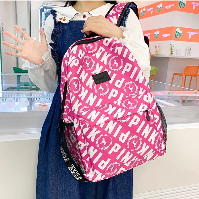 Women'S Trekking Backpack Monogram Gym Fitness Yoga Outdoor Climbing Travel Luggage Weekend Hiking Duffle Female Bag for Sports