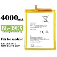 3 85V Brand new high quality 4000mAh BL-39EX Battery For Infinix X559 Hote5 Lite HOT Mobile Phone Batteries