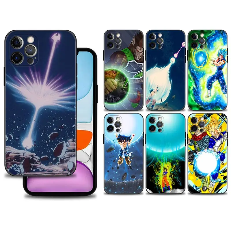 

Phone Case for iPhone 11 13 12 pro max 13mini XR X XSmax 8 7 6 6s 12mini 5 5s Cover Silicone Bumper Dragon Ball Goku Battle