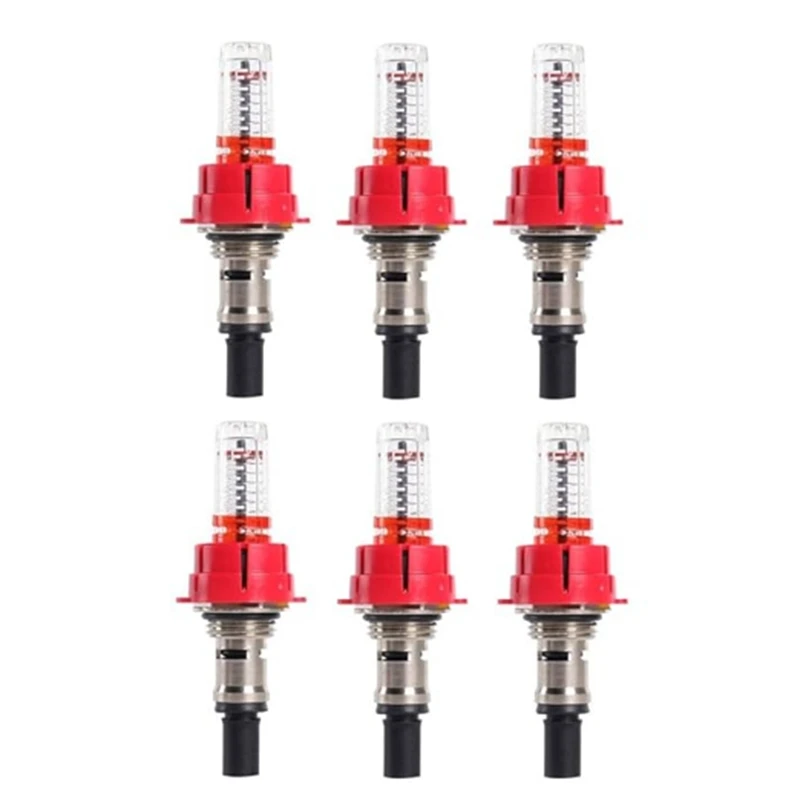 

6 Шт. Расходомер коллектора Теплого Пола, Регулятор Визуального Контроля Расхода для Систем Теплого Пола (1/2)