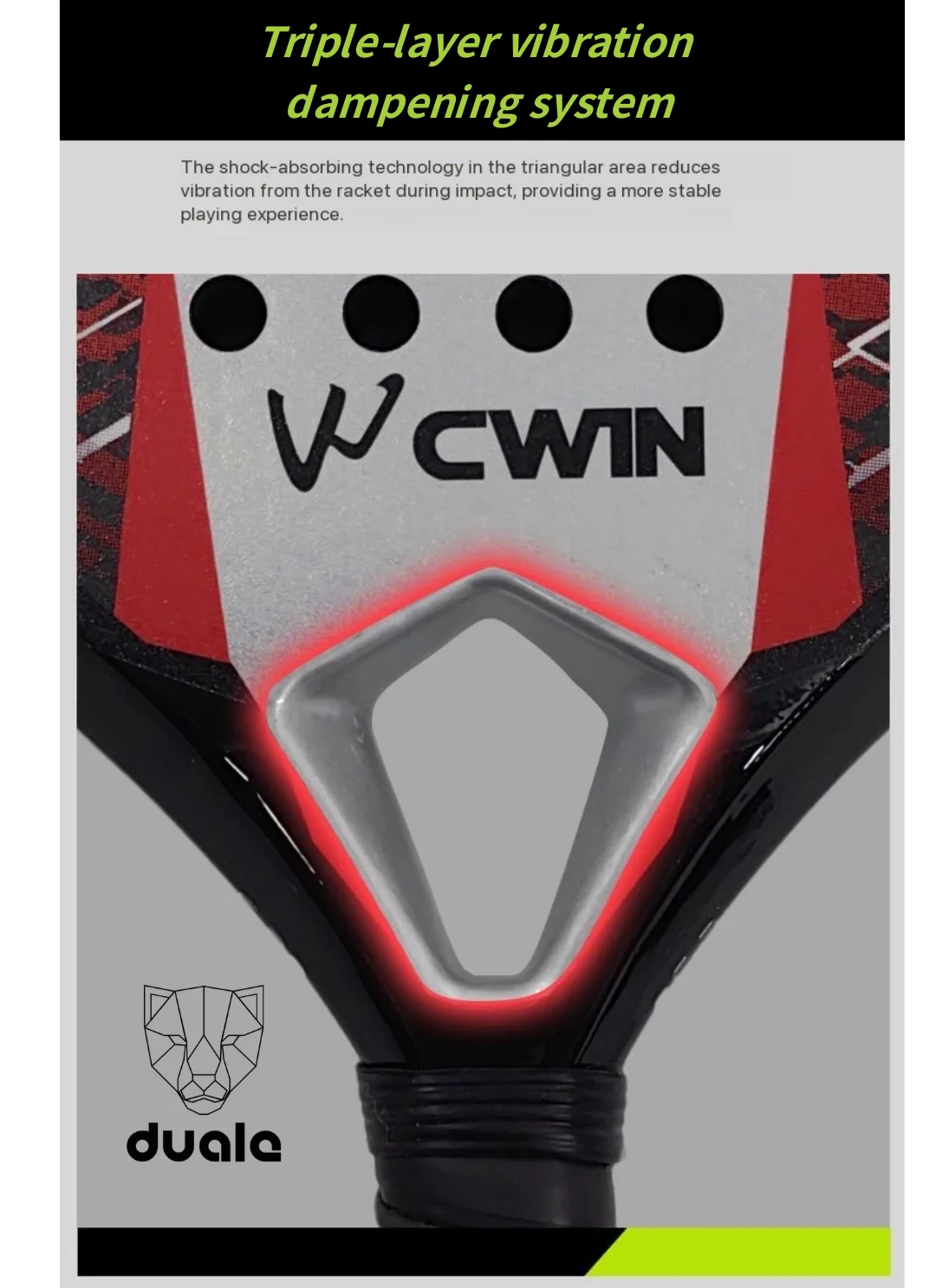 Фото Ракетка для падела DUALE FORCE 3K Carbon, с высоким балансом и сердцевиной из EVA, профессиональная, для мощного удара с точным контролем, турнирная модель 38 мм №4