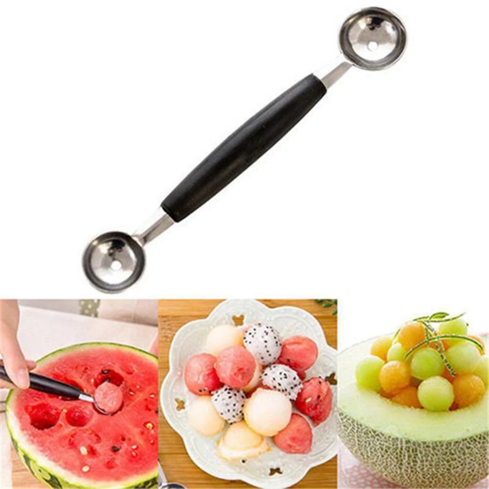 

Kitchen Gadgets Double-Headed Multi-purpose Stainless Steel Watermelon Digger Fruit Spoon Digging Ball Spoon Kitchen Accessories