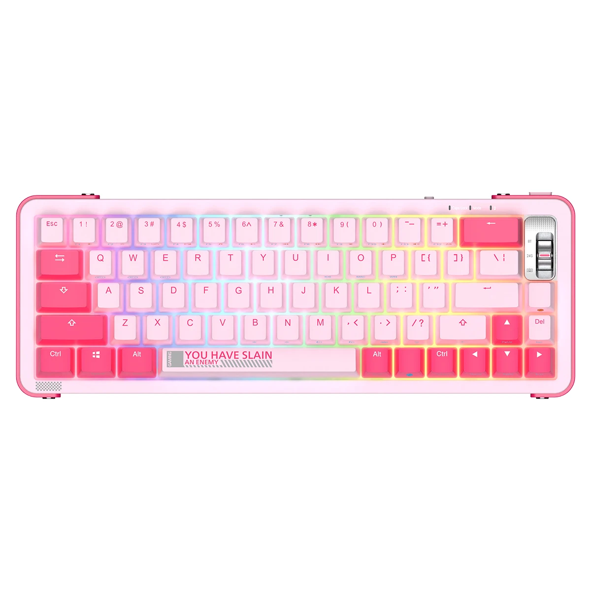 

Горячая Распродажа 65%, беспроводная механическая клавиатура YUNZII Royalaxe Y68 с RGB подсветкой, колпачки клавиш Double Shot PBT для геймеров/Mac/Wi