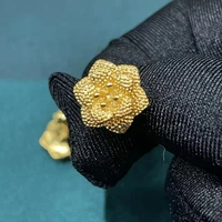 indian 24k gold earrings for women male wedding jewelry ladies 2022 new fashion small flower heart colorfast earrings wholesale