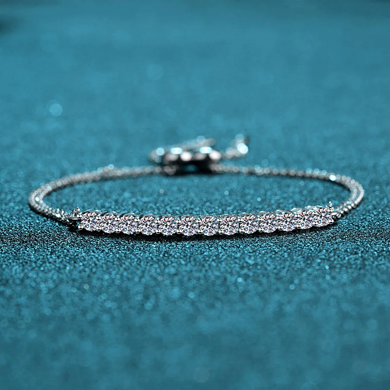 

Женский винтажный браслет из серебра 925 пробы, с муассанитом