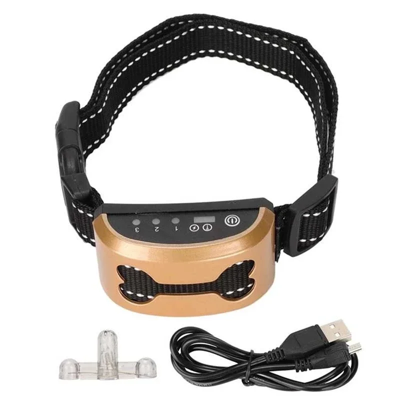 

Electric Dog Bark Stopper Dog Bark Collar Waterproof Rechargeable Dog Barking Training Collar with LED Indicator Pet Supply
