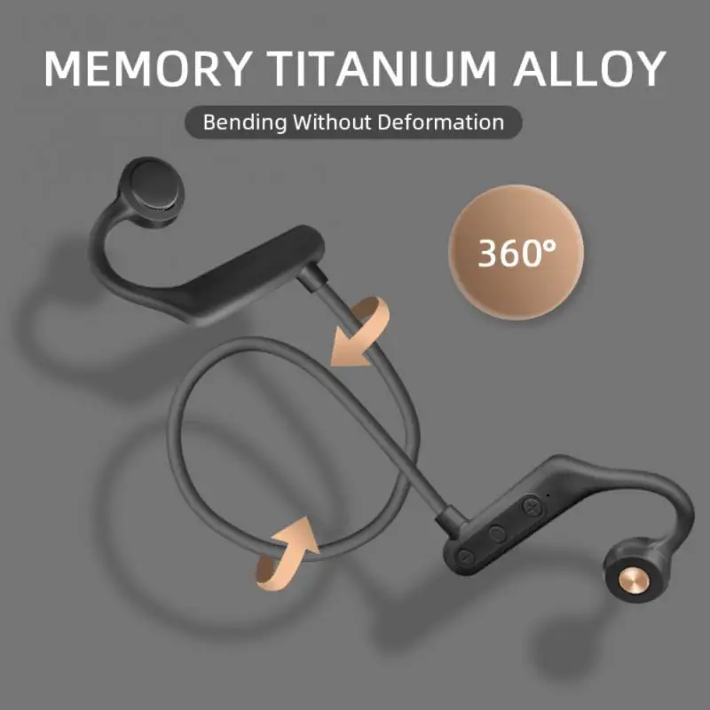 

New Bone Conduction Headphones Wireless Waterproof Comfortable Wear Open Ear Not In-ear Portable Sports Earphones