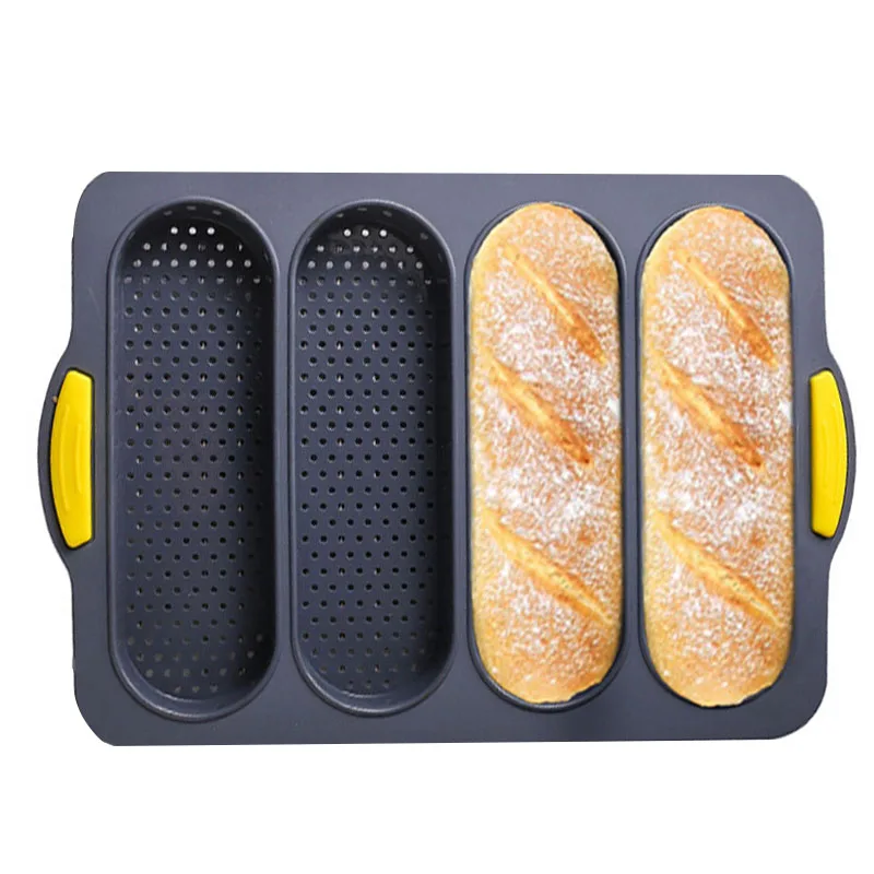

Силиконовая форма для торта с 4 отверстиями, кухонный высокотемпературный инструмент для выпечки, антипригарная форма, форма для французск...